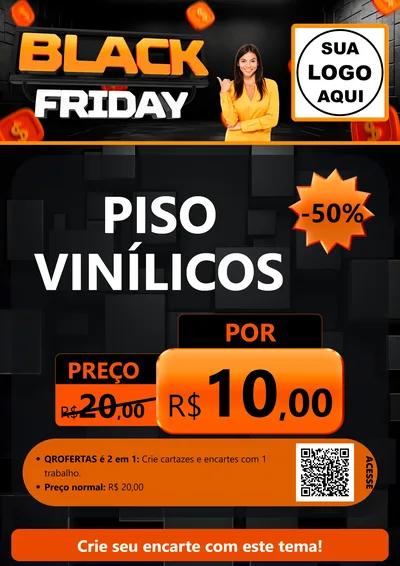 Modelo de Cartaz para Cartaz A4 Vertical com o tema Black Friday para Material para Construção