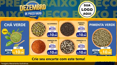 Modelo de TV para TV Horizontal com o tema Dezembro de Preço Baixo para Produtos Naturais