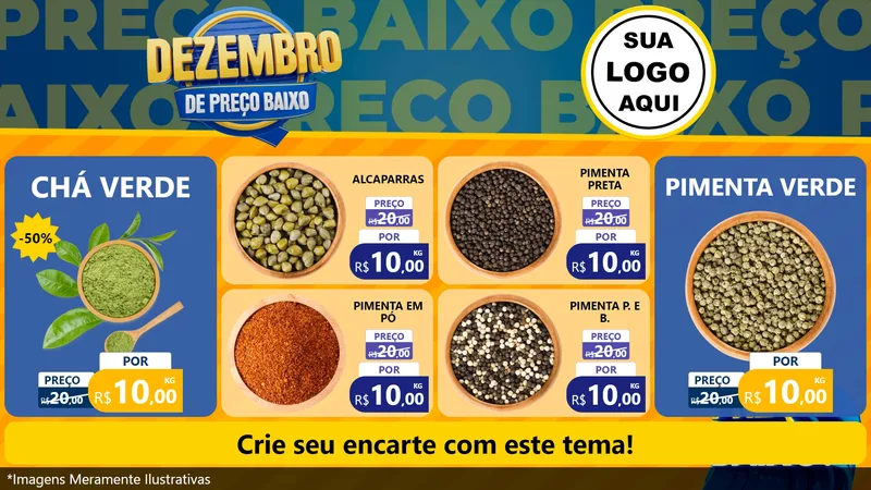 Modelo de TV para TV Horizontal com o tema Dezembro de Preço Baixo para Produtos Naturais