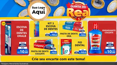 Modelo de TV para TV Horizontal com o tema Quinta do Real para Higiene Pessoal