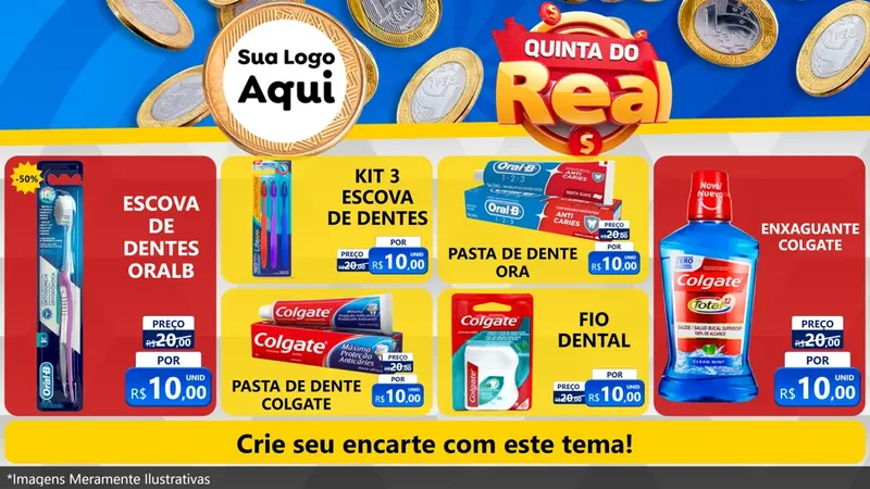 Modelo de TV para TV Horizontal com o tema Quinta do Real para Higiene Pessoal
