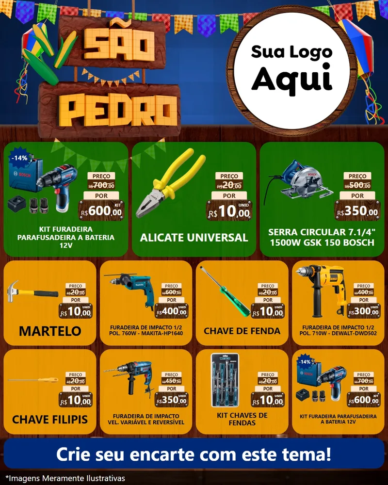 Modelo de Rede Social para Feed Instagram com o tema São Pedro para Maquinas e Ferramentas