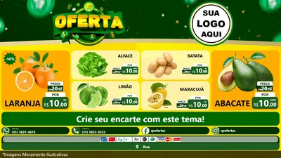 Modelo de TV para TV Horizontal com o tema Oferta para Hortifrúti