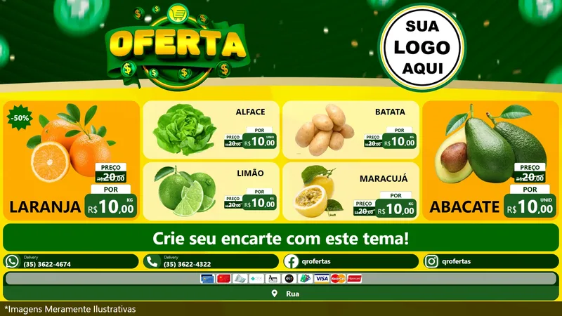 Modelo de TV para TV Horizontal com o tema Oferta para Hortifrúti