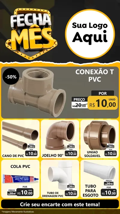 Modelo de Rede Social para Stories com o tema Fecha Mês para Tubos e conexões
