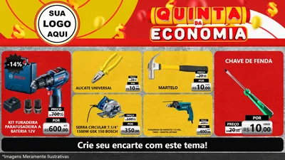 Modelo de TV para TV Horizontal com o tema Quinta da Economia para Maquinas e Ferramentas