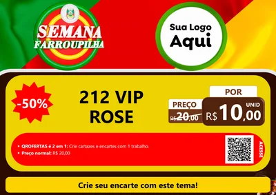 Modelo de Cartaz para Cartaz A4 Horizontal com o tema Semana Farroupilha para Perfumes
