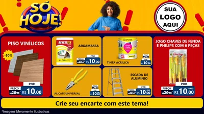Modelo de TV para TV Horizontal com o tema Só Hoje! para Material para Construção
