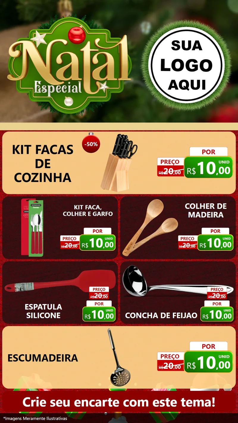 Modelo de TV para TV Vertical com o tema Natal Especial para Utilidades Domésticas
