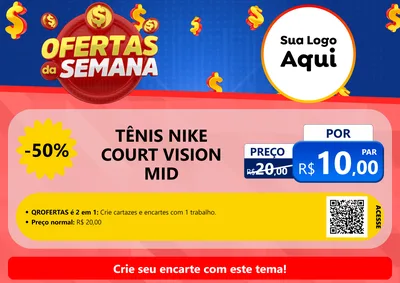 Modelo de Cartaz para Cartaz A4 Horizontal com o tema Ofertas Da Semana para Calçados