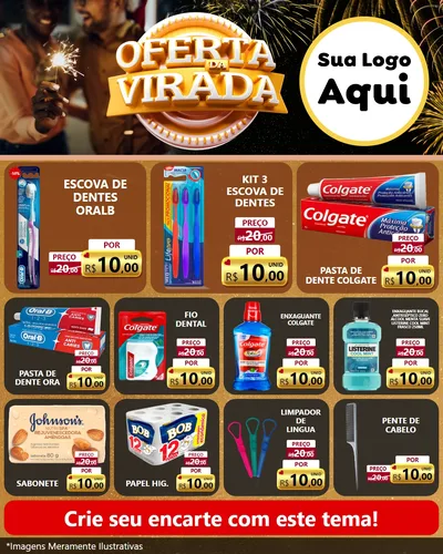 Modelo de Rede Social para Feed Instagram com o tema Oferta da Virada para Higiene Pessoal