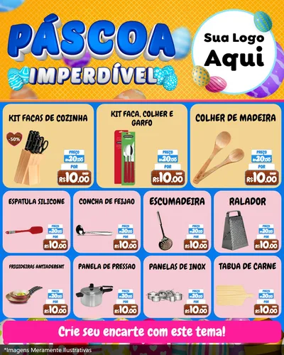 Modelo de Rede Social para Feed Instagram com o tema Páscoa Imperdível para Utilidades Domésticas