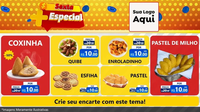 Modelo de TV para TV Horizontal com o tema Sexta Mais Especial para Salgadaria