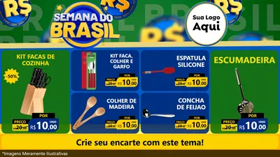 Modelo de TV para TV Horizontal com o tema Semana Do Brasil para Utilidades Domésticas