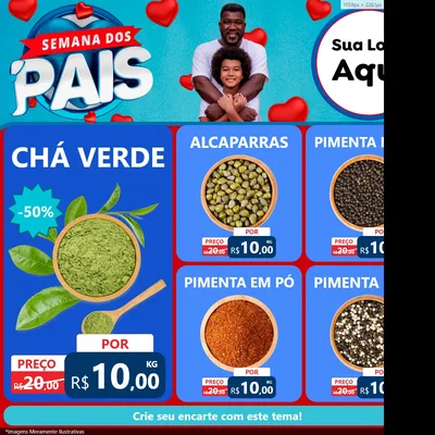 Modelo de Rede Social para Feed Facebook com o tema Semana Dos Pais para Produtos Naturais