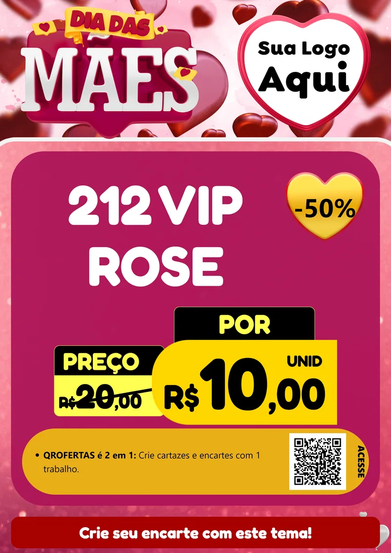 Modelo de Cartaz para Cartaz A4 Vertical com o tema Dia Das Mães para Perfumes