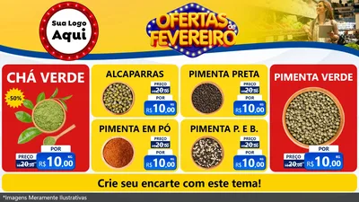 Modelo de TV para TV Horizontal com o tema Ofertas de Fevereiro para Produtos Naturais