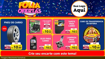 Modelo de TV para TV Horizontal com o tema Folia de Ofertas para Auto peças