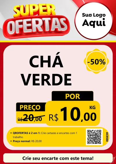 Modelo de Cartaz para Cartaz A4 Vertical com o tema Super Ofertas para Produtos Naturais