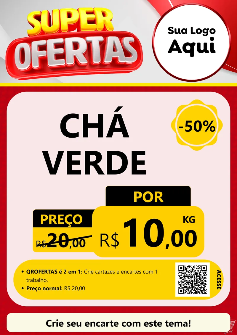 Modelo de Cartaz para Cartaz A4 Vertical com o tema Super Ofertas para Produtos Naturais