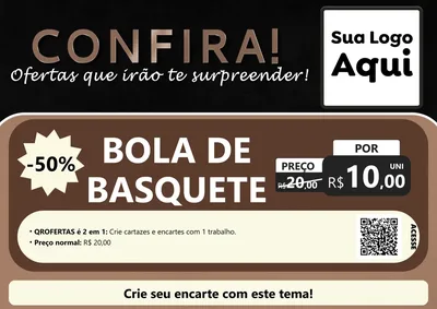 Modelo de Cartaz para Cartaz A4 Horizontal com o tema Confira! Ofertas que irão te surpreender! para Artigos Esportivos