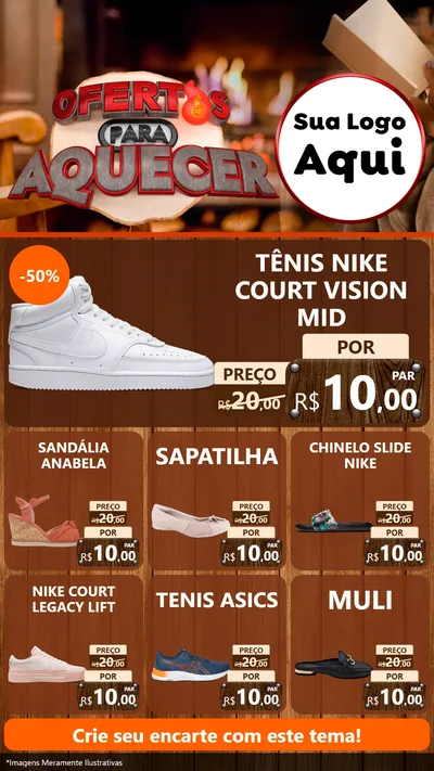 Modelo de Rede Social para Stories com o tema Ofertas Para Aquecer para Calçados