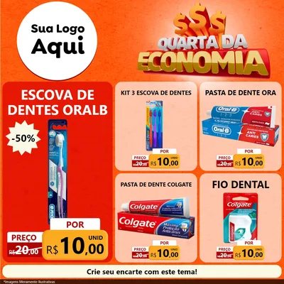 Modelo de Rede Social para Feed Facebook com o tema Quarta da Economia para Higiene Pessoal