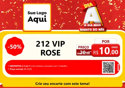Modelo de Cartaz para Cartaz A4 Horizontal com o tema Dia A o Dia Mais Barato do Mês para Perfumes