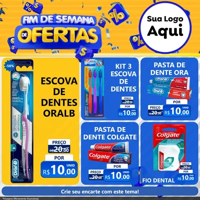 Modelo de Rede Social para Feed Facebook com o tema Fim de Semana de Ofertas para Higiene Pessoal