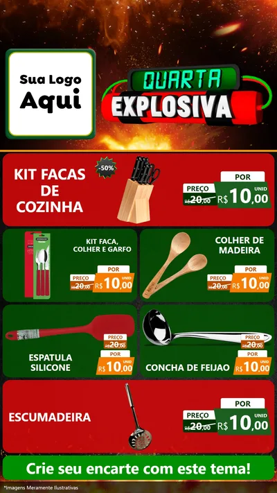 Modelo de TV para TV Vertical com o tema Quarta Explosiva para Utilidades Domésticas