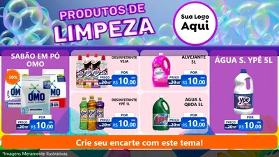 Modelo de TV para TV Horizontal com o tema Produtos de Limpeza para Produtos de Limpeza