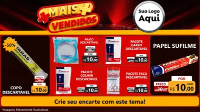 Modelo de TV para TV Horizontal com o tema Mais Vendidos para Embalagens