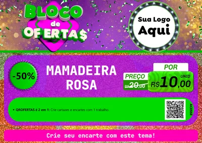 Modelo de Cartaz para Cartaz A4 Horizontal com o tema Bloco de Ofertas para Bebês