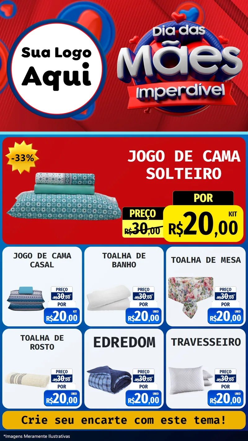 Modelo de Rede Social para Stories com o tema Dia Das Mães Imperdível para Cama, Mesa e Banho