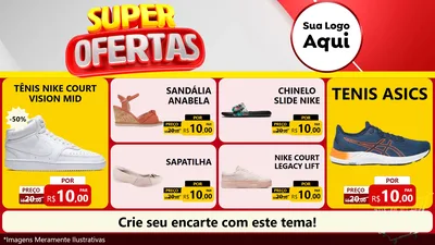 Modelo de TV para TV Horizontal com o tema Super Ofertas para Calçados