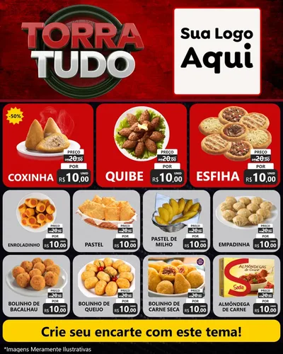 Modelo de Rede Social para Feed Instagram com o tema Torra Tudo para Salgadaria