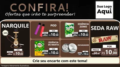Modelo de TV para TV Horizontal com o tema Confira! Ofertas que irão te surpreender! para Tabacaria