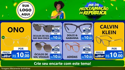 Modelo de TV para TV Horizontal com o tema Dia Da Proclamação Da República para Óticas