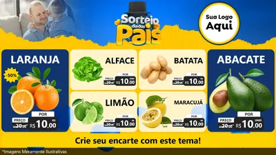 Modelo de TV para TV Horizontal com o tema Sorteio Dia Dos Pais para Hortifrúti
