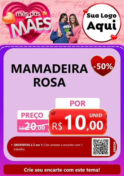 Modelo de Cartaz para Cartaz A4 Vertical com o tema Mês Das Mães para Bebês