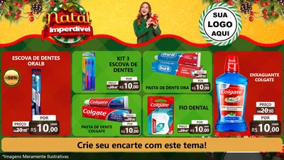 Modelo de TV para TV Horizontal com o tema Natal Imperdível para Higiene Pessoal
