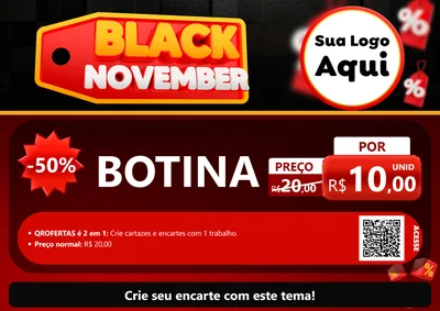 Modelo de Cartaz para Cartaz A4 Horizontal com o tema Black November para Agropecuária