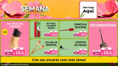 Modelo de TV para TV Horizontal com o tema Semana da Primavera para Utilidades Domésticas