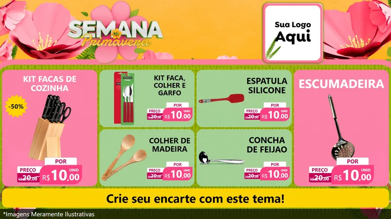Modelo de TV para TV Horizontal com o tema Semana da Primavera para Utilidades Domésticas