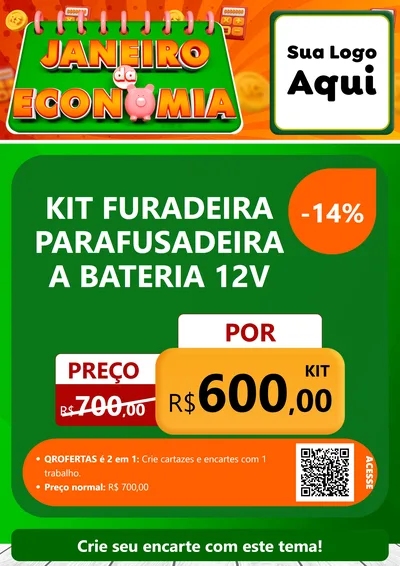 Modelo de Cartaz para Cartaz A4 Vertical com o tema Janeiro da Economia para Maquinas e Ferramentas