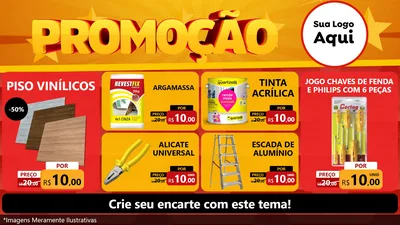 Modelo de TV para TV Horizontal com o tema Promoção para Material para Construção