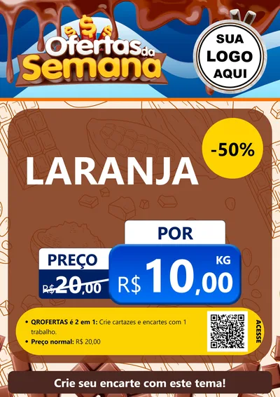 Modelo de Cartaz para Cartaz A4 Vertical com o tema Ofertas da Semana - Páscoa para Hortifrúti