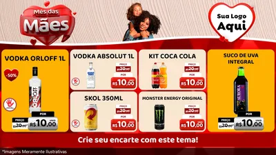 Modelo de TV para TV Horizontal com o tema Mês das Mães para Distribuidora de bebidas