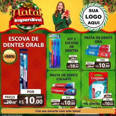 Modelo de Rede Social para Feed Facebook com o tema Natal Imperdível para Higiene Pessoal
