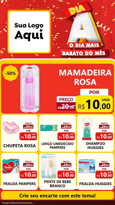 Modelo de Rede Social para Stories com o tema Dia A o Dia Mais Barato do Mês para Bebês